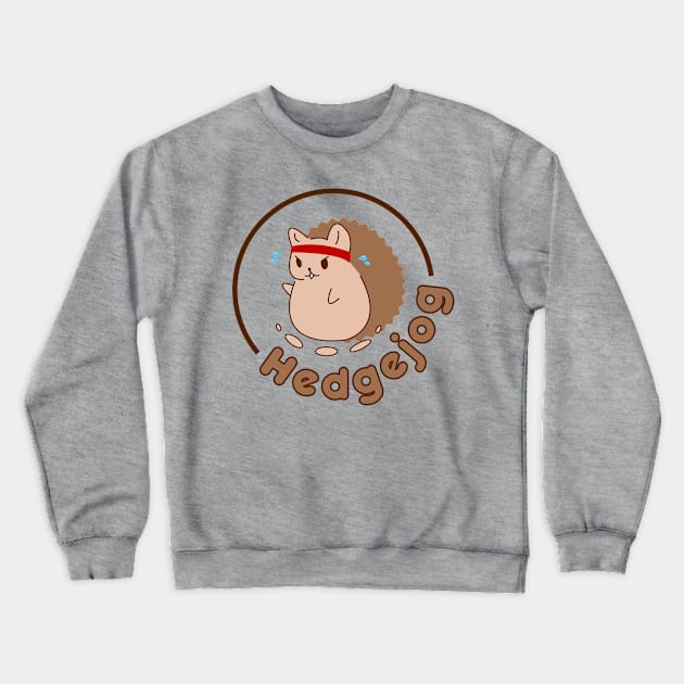 Hedgejog Jogging Hedgehog Crewneck Sweatshirt by Darquill T-Shirts